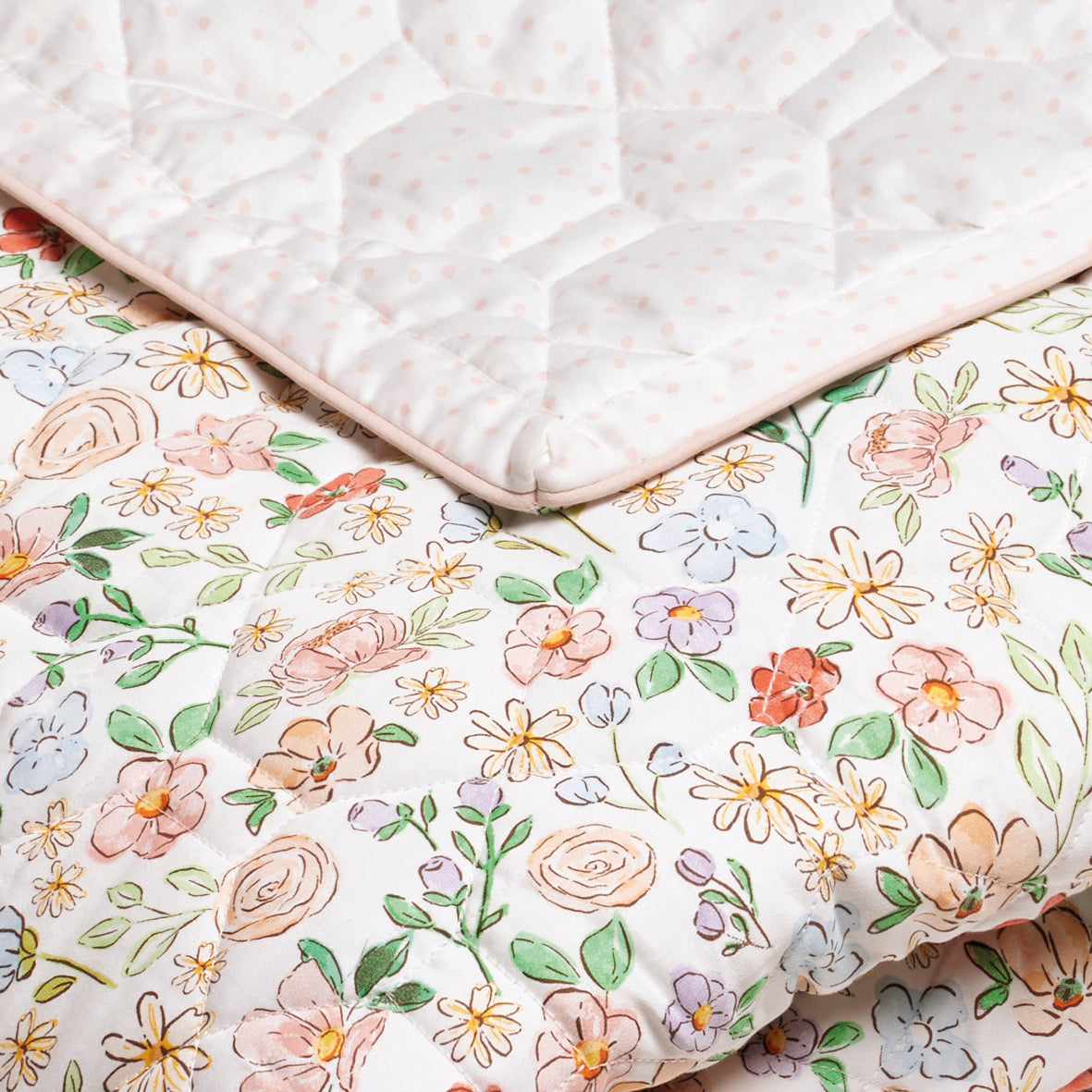 Bedspread XL Prairie Fleurie - Petit Pois White - 220 x 250cm