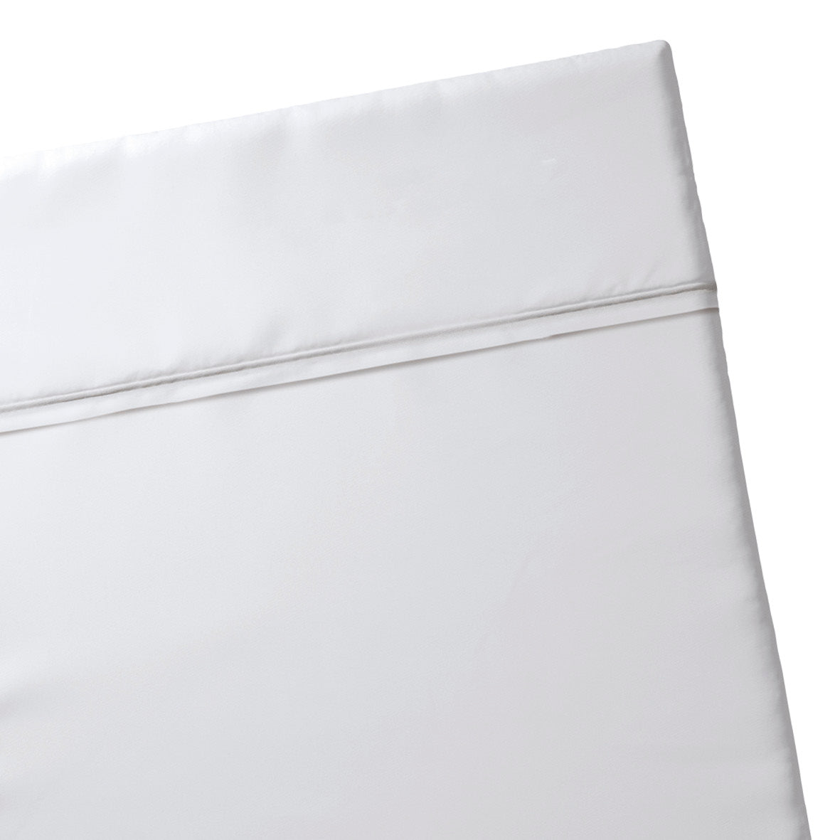 Flat sheet cotton satin - White