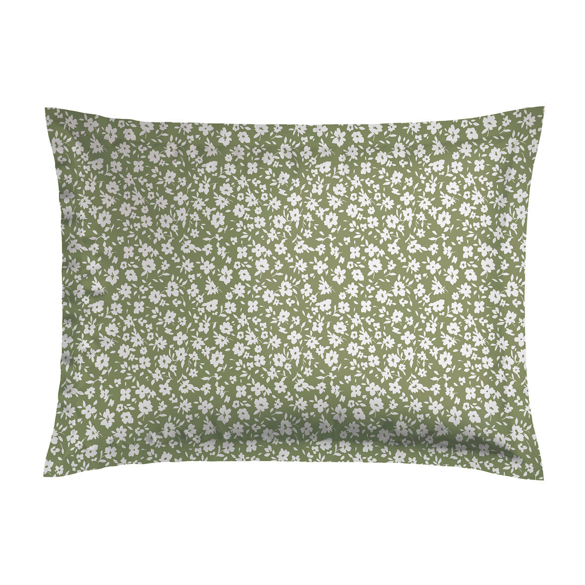 Pillowcase(s) cotton satin Les Yeux de Suzanne Green 2 x (50 x 70 cm)