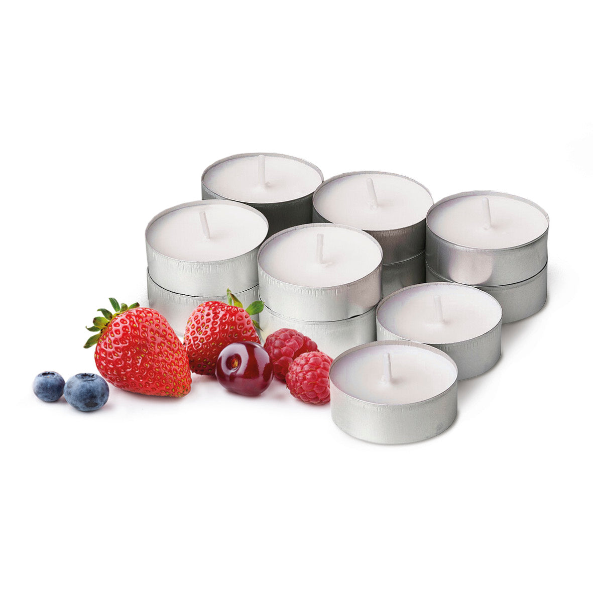 Set of 12 tealights - Red fruit