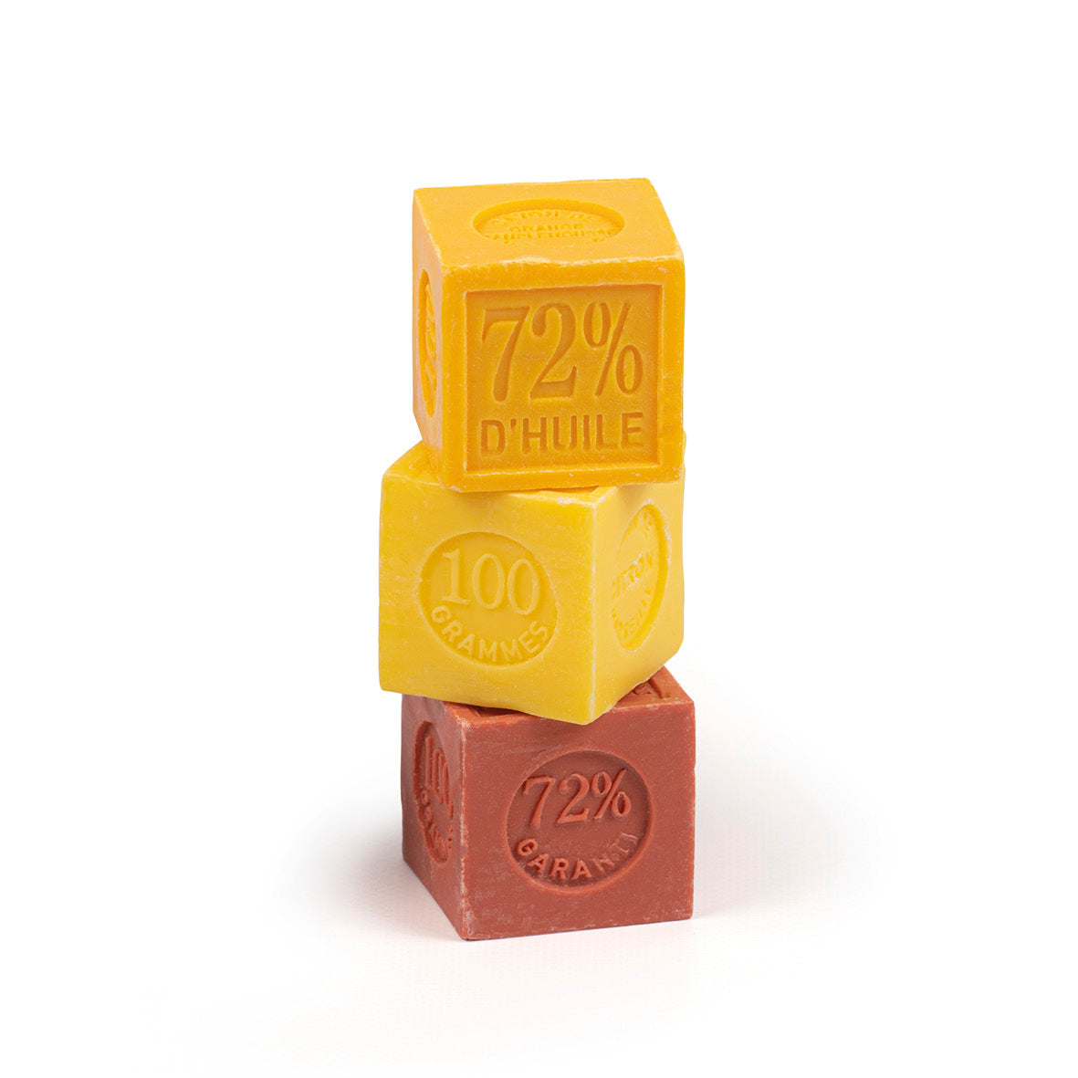 Pack de 3 savons de Marseille solides fruités - 3 x 100 g