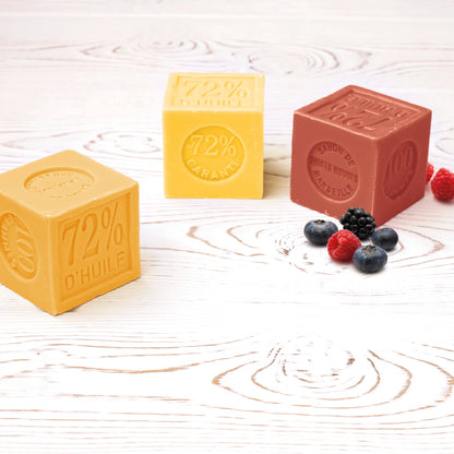 Pack de 3 savons de Marseille solides fruités - 3 x 100 g