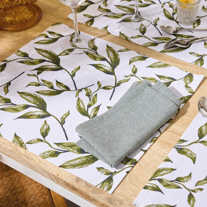 Set of 4 placemats Natur'elle White - 40 x 35 cm