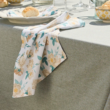 Set of 3 kitchen towels Calme floral White - 50 x 70 cm