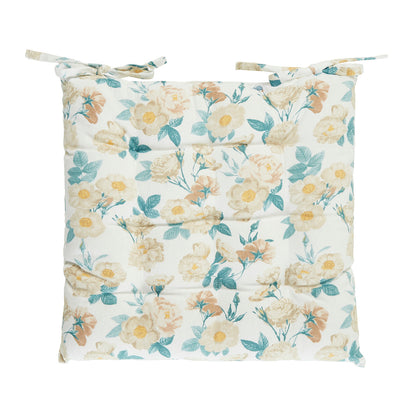 Chair cushion Calme floral White - 40 x 40 x 3 cm