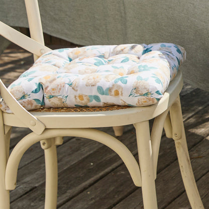 Chair cushion Calme floral White - 40 x 40 x 3 cm