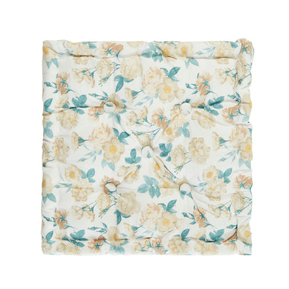 Floor cushion Calme floral White - 45 x 45 x 10 cm