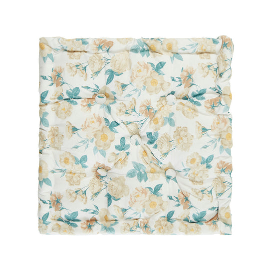 Floor cushion Calme floral White - 45 x 45 x 10 cm