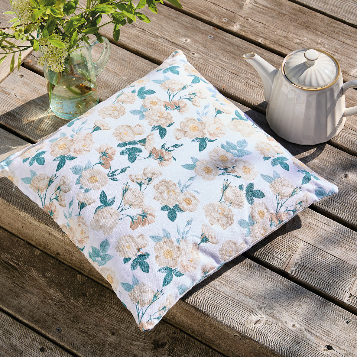 Cushion - Calme floral White
