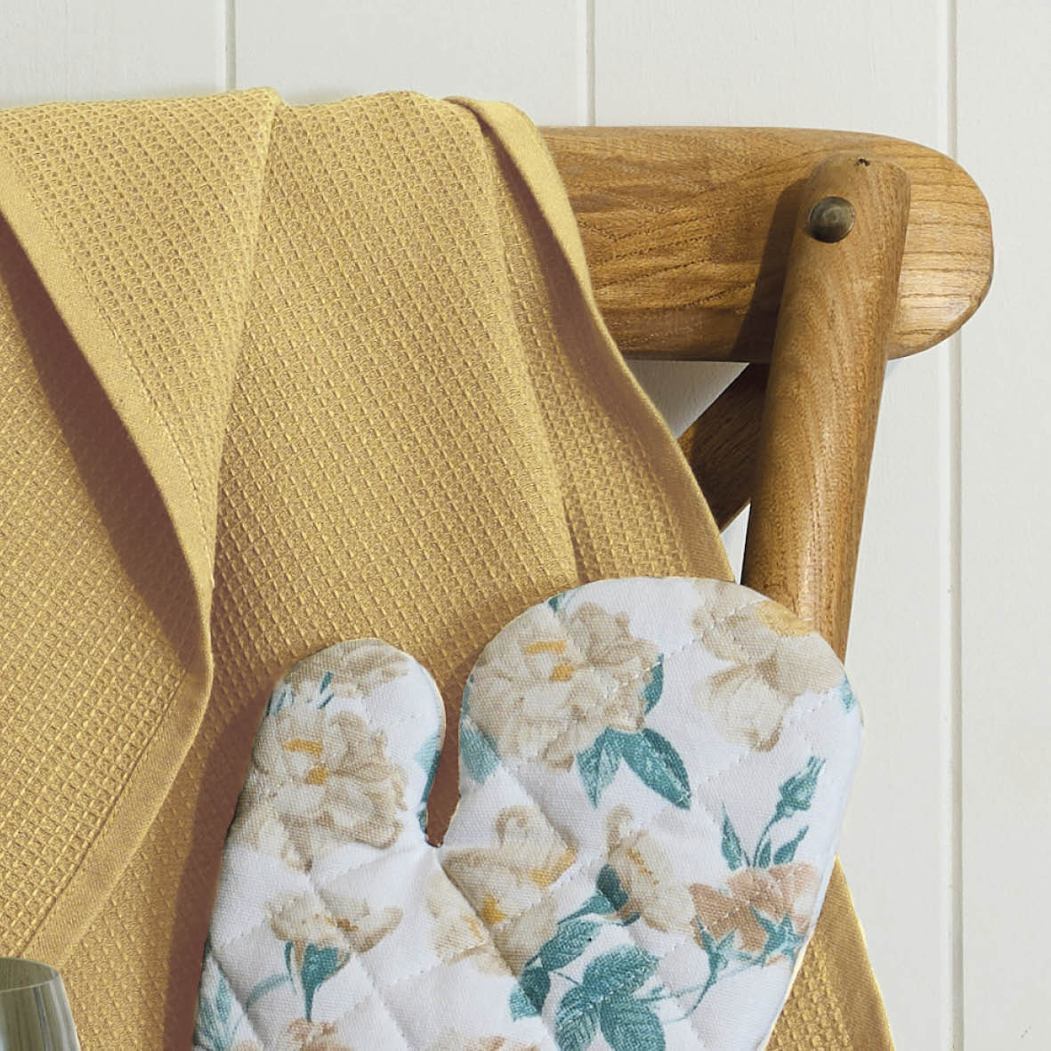 Set of 3 kitchen towels Uni Yellow - 50 x 70 cm