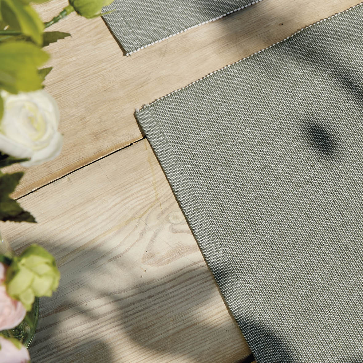 Set of 4 placemats Chambray Dark green - 40 x 35 cm