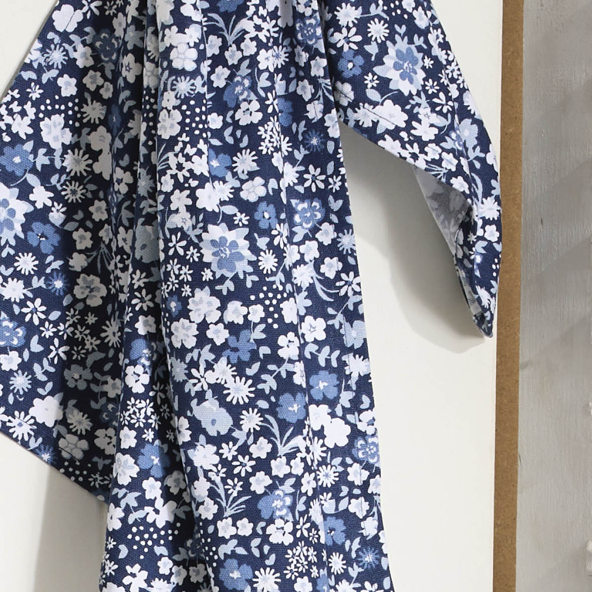 Set of 3 kitchen towels Fleurs de nuit Dark blue - 50 x 70 cm