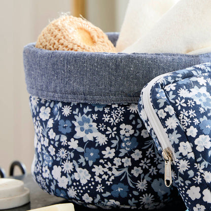 Bread basket Fleurs de nuit Dark blue - 20 x 21 cm