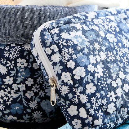 Pouch Fleurs de nuit Dark blue - 14 x 20 cm