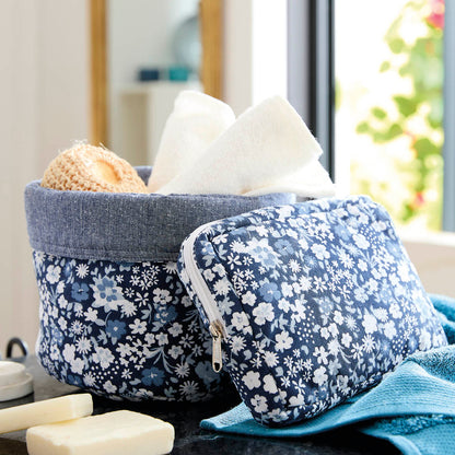 Pouch Fleurs de nuit Dark blue - 14 x 20 cm