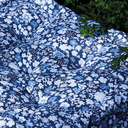 Floor cushion Fleurs de nuit Dark blue - 45 x 45 x 10 cm