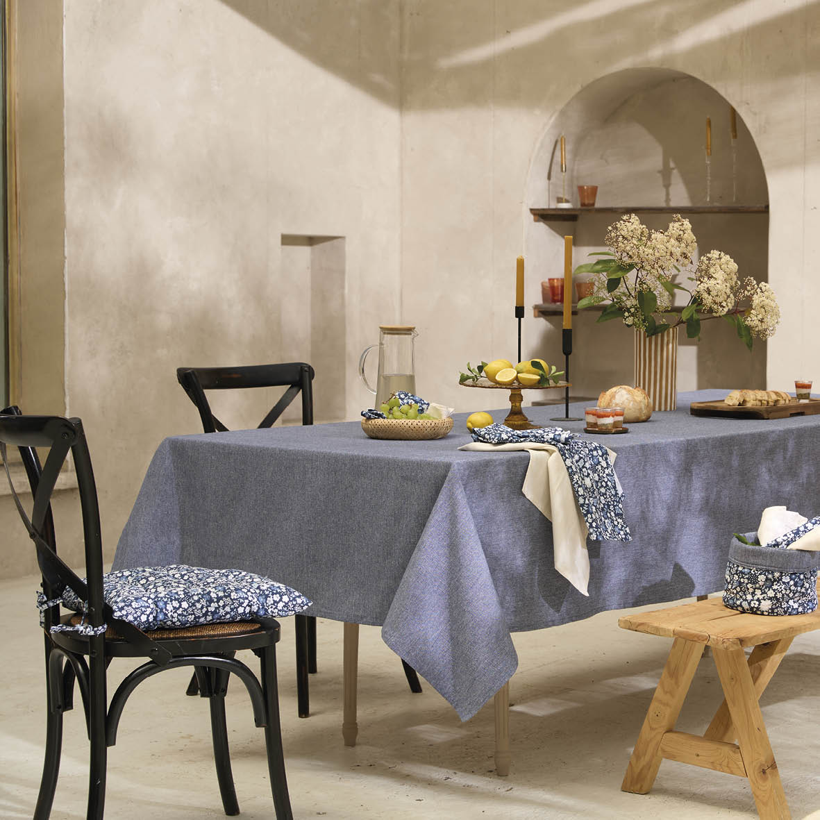 Tablecloth - Chambray Dark blue