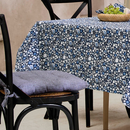 Chair cushion Chambray Dark blue - 40 x 40 x 3 cm