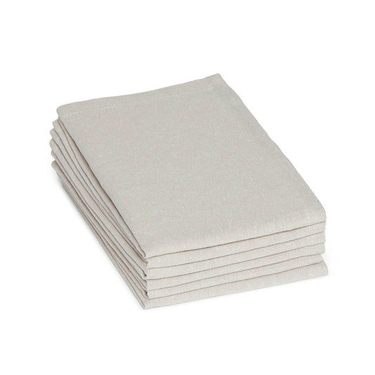 Set of 6 napkins Chambray Taupe - 40 x 40 cm