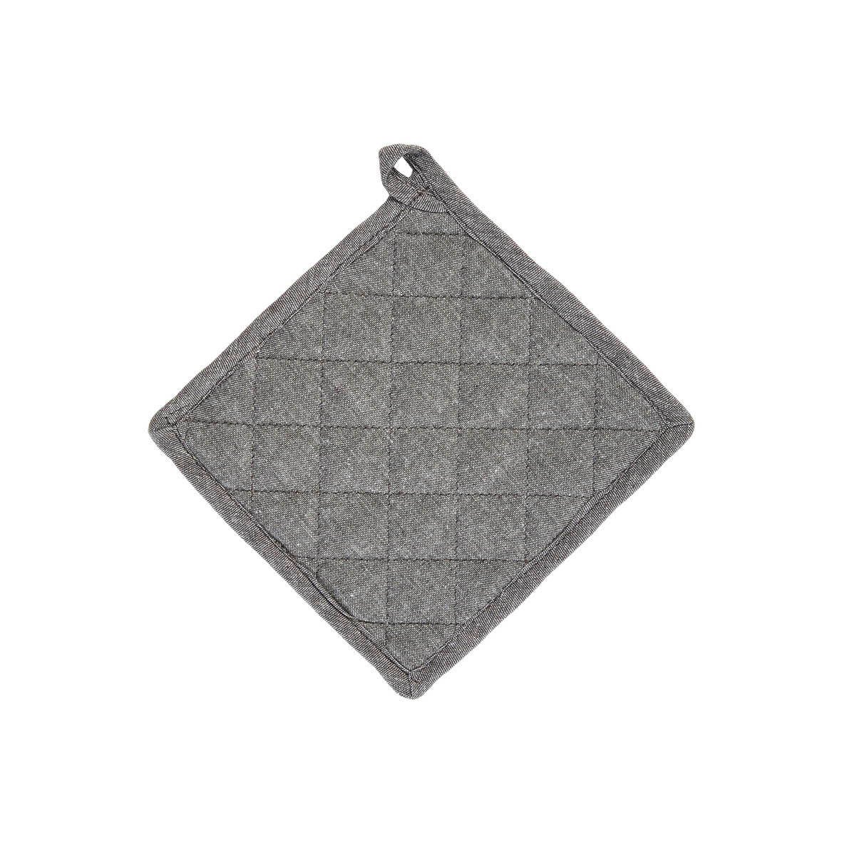 Set of apron, oven mitt and potholder  Chambray Dark grey - 60 x 90 cm + 17 x 32 cm + 20 x 20 cm