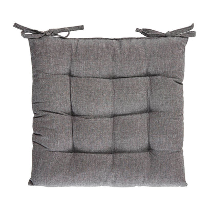 Chair cushion Chambray Dark grey - 40 x 40 x 3 cm