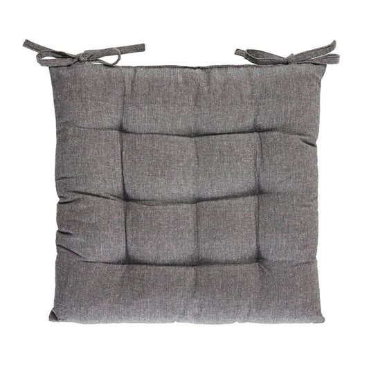 Chair cushion Chambray Dark grey - 40 x 40 x 3 cm