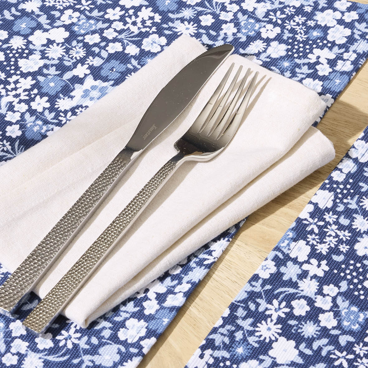 Set of 6 napkins Chambray Off-White - 40 x 40 cm