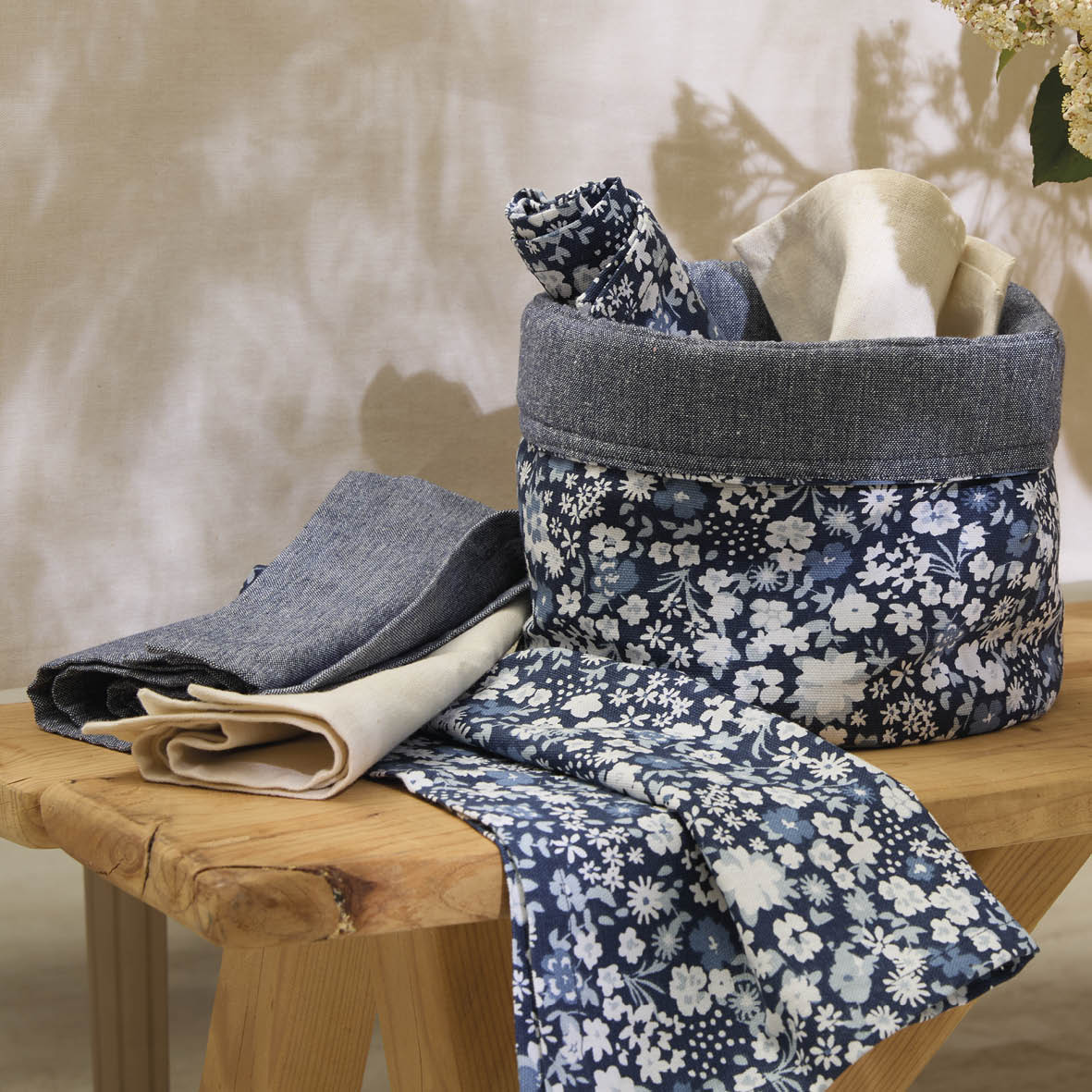 Set of 6 napkins Chambray Off-White - 40 x 40 cm
