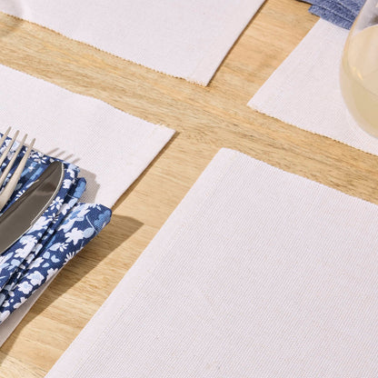 Set of 4 placemats Chambray Off-White - 40 x 35 cm