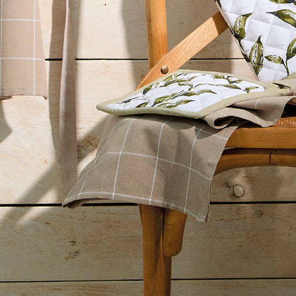 Set of 3 kitchen towels Aaron Taupe - 50 x 70 cm
