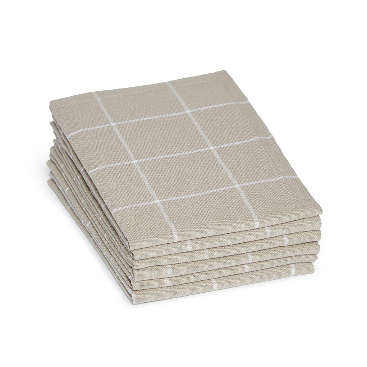 Set of 6 napkins Aaron Taupe - 40 x 40 cm