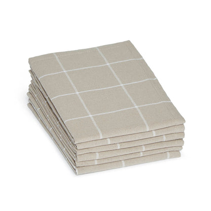 Set of 6 napkins Aaron Taupe - 40 x 40 cm