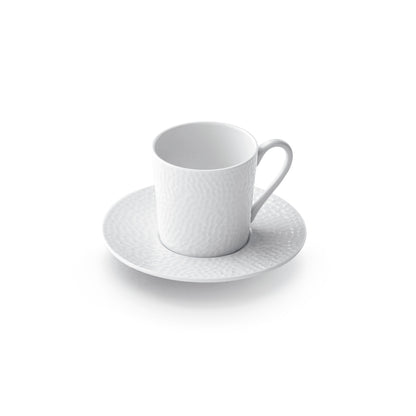 Set de 6 tasses à café avec soucoupe - Martello Blanc
