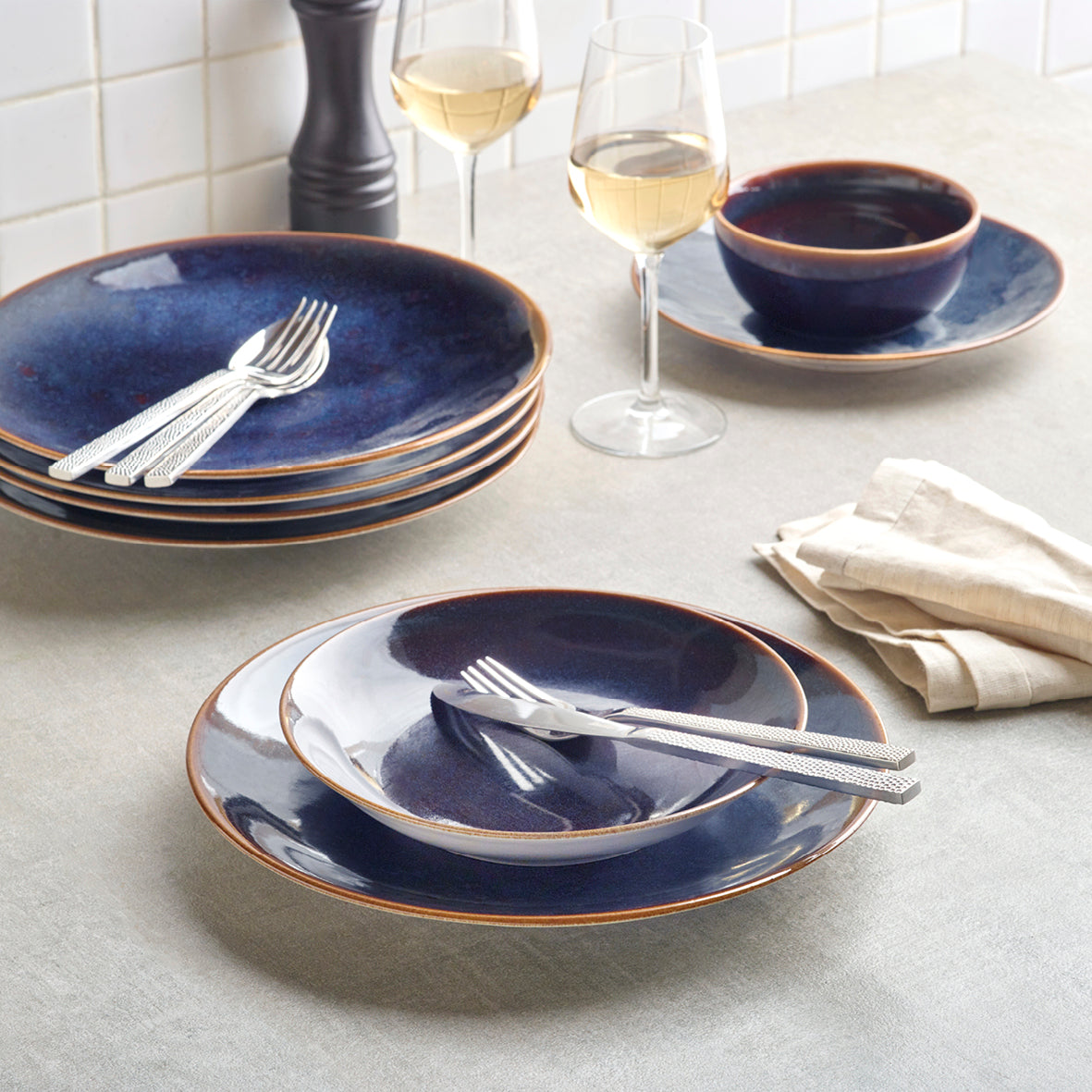 Service de table 18 pièces - Monalisa Bleu
