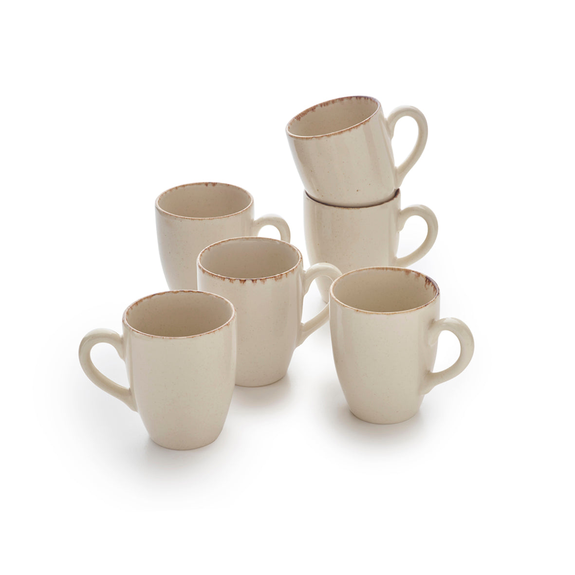 Set de 6 tasses - Terre de gaia Beige
