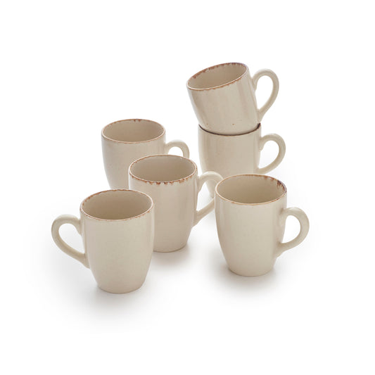 Set de 6 tasses - Terre de gaia Beige