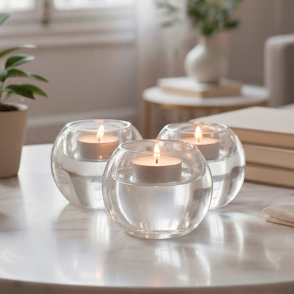 6 tealight holders with tealights