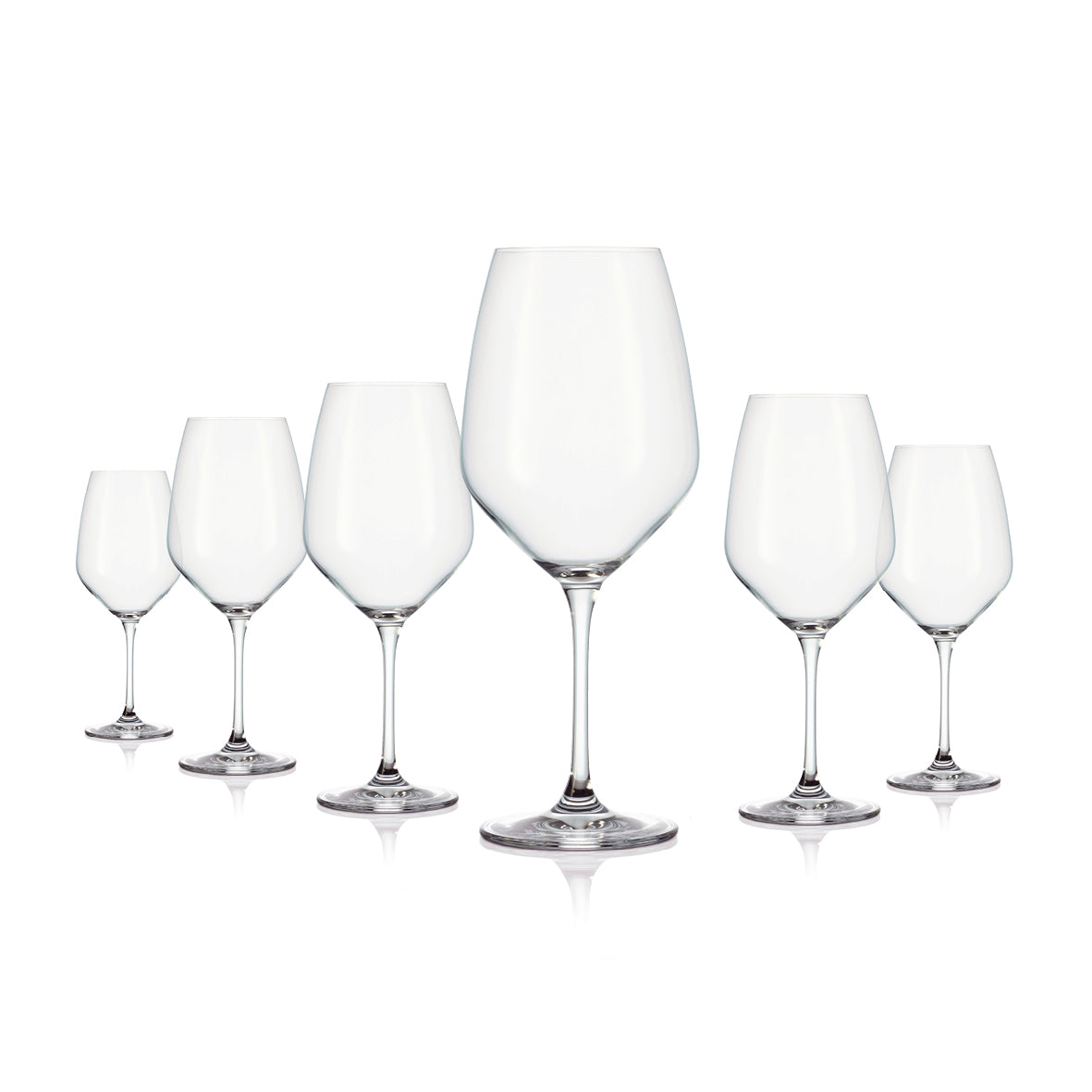 Set of 6 wine glasses in glass - Harmonie - Transparent