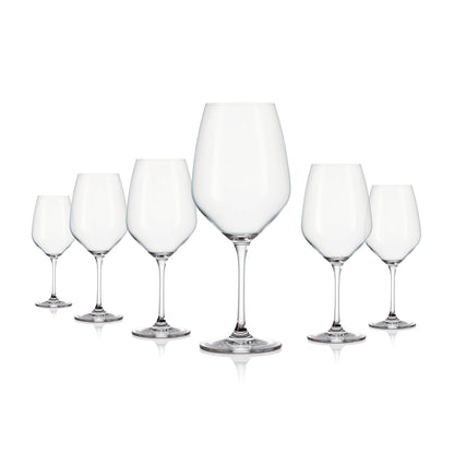 Set of 6 wine glasses in glass - Harmonie - Transparent