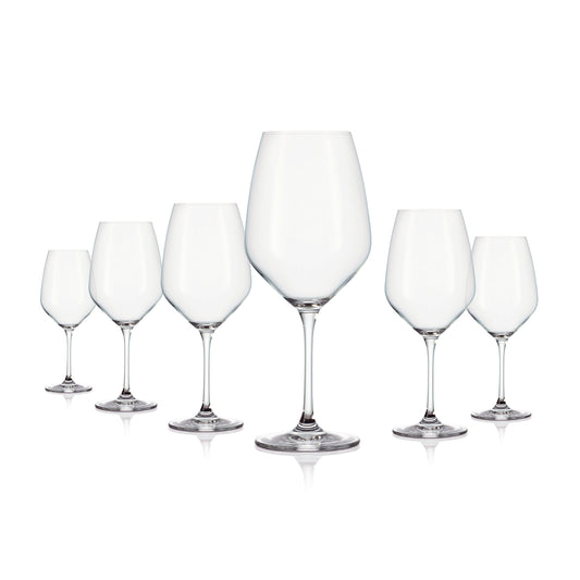 Set of 6 wine glasses in glass - Harmonie - Transparent