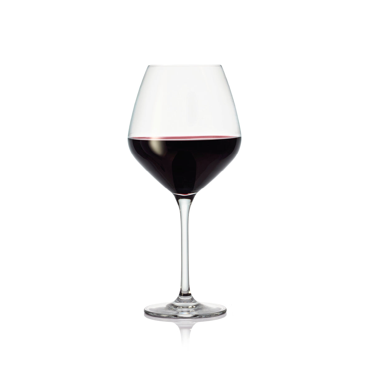Set of 6 burgundy glasses in glass - Harmonie - Transparent