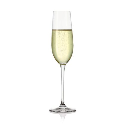 Set of 6 champagne flutes in glass - Prestige - Transparent