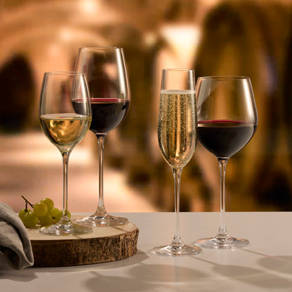 Set of 6 white wine glasses in glass - Prestige - Transparent