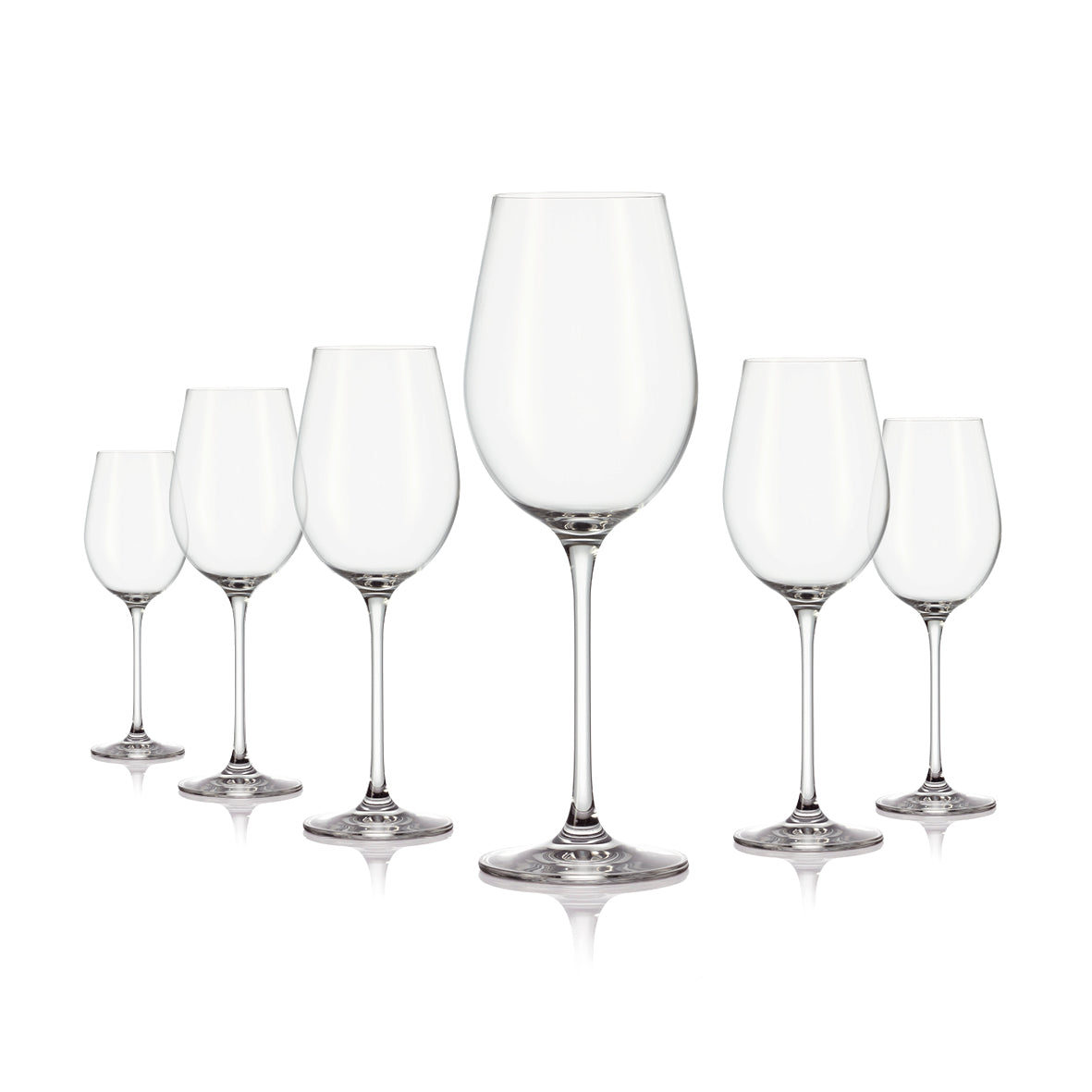 Set of 6 red wine glasses in glass - Prestige - Transparent