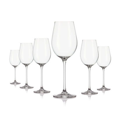 Set of 6 red wine glasses in glass - Prestige - Transparent