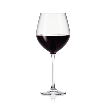Set of 6 red wine glasses in glass - Prestige - Transparent