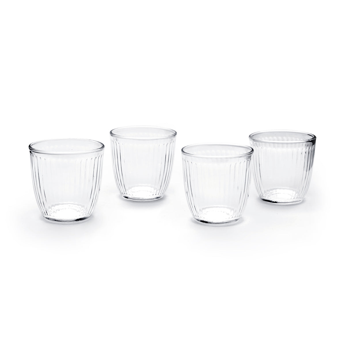 Set of 4 low tumblers in glass - Rayon - Transparent