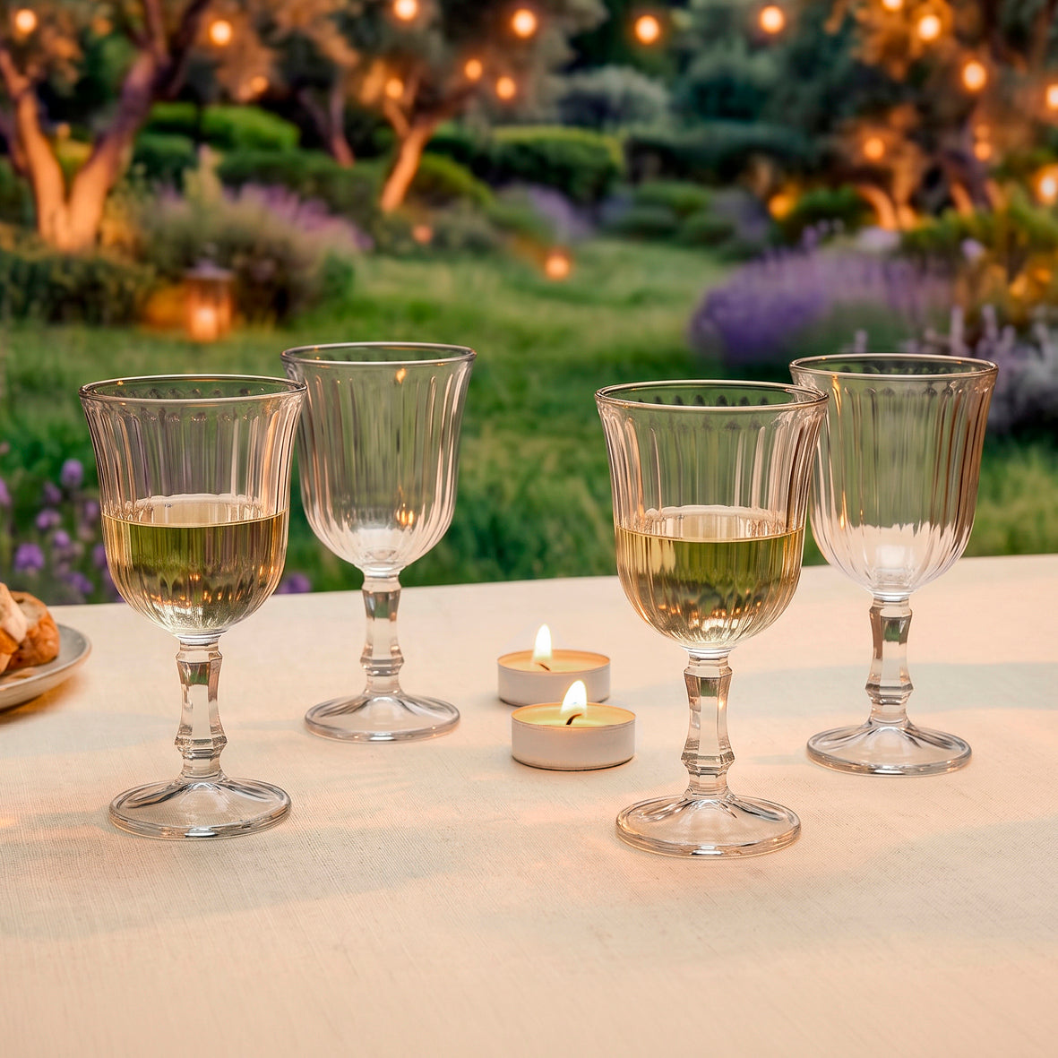 Set of 4 wineglasses in glass - Rayon - Transparent