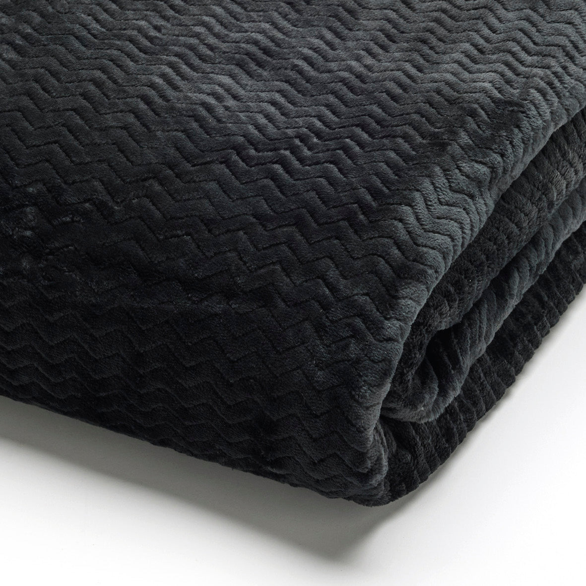 Fleece plaid - Benoît Black - 130 x 180 cm