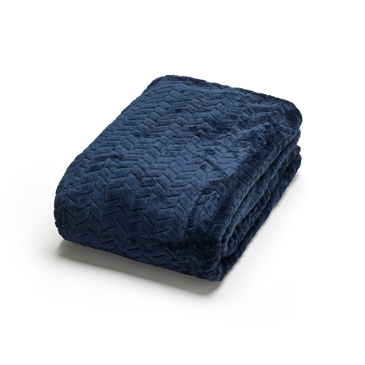 Fleece plaid - Benoît Blue - 125 x 170 cm